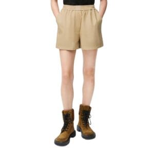 LOEWE SHORTS IN SATIN NAPPA LAMBSKIN
