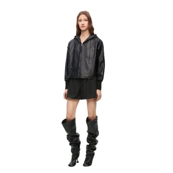 LOEWE HOODED JACKET IN NAPPA LAMBSKIN