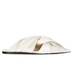 GIVENCHY TWIST FLAT MULES IN LAMINATED LEATHER