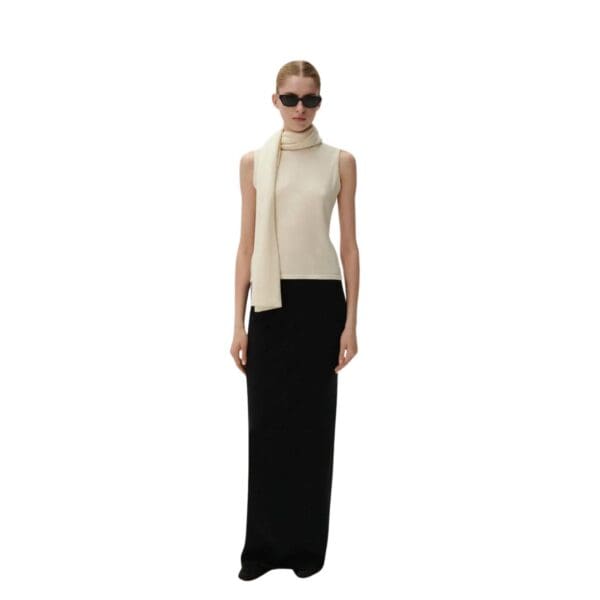 MAGDA BUTRYM KNITWEAR MAXI SKIRT IN BLACK