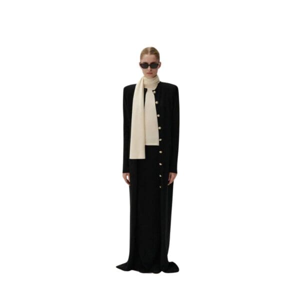 MAGDA BUTRYM SLEEVELESS HIGH NECK KNIT TOP IN CREAM