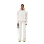 MAGDA BUTRYM FLARE KNIT JOGGING PANTS IN CREAM