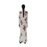 MAGDA BUTRYM ROSE PRINT DUSTER CARDIGAN IN WHITE PRINT