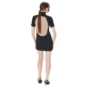 MARINE SERRE JACQUARD VISCOSE MINI DRESS