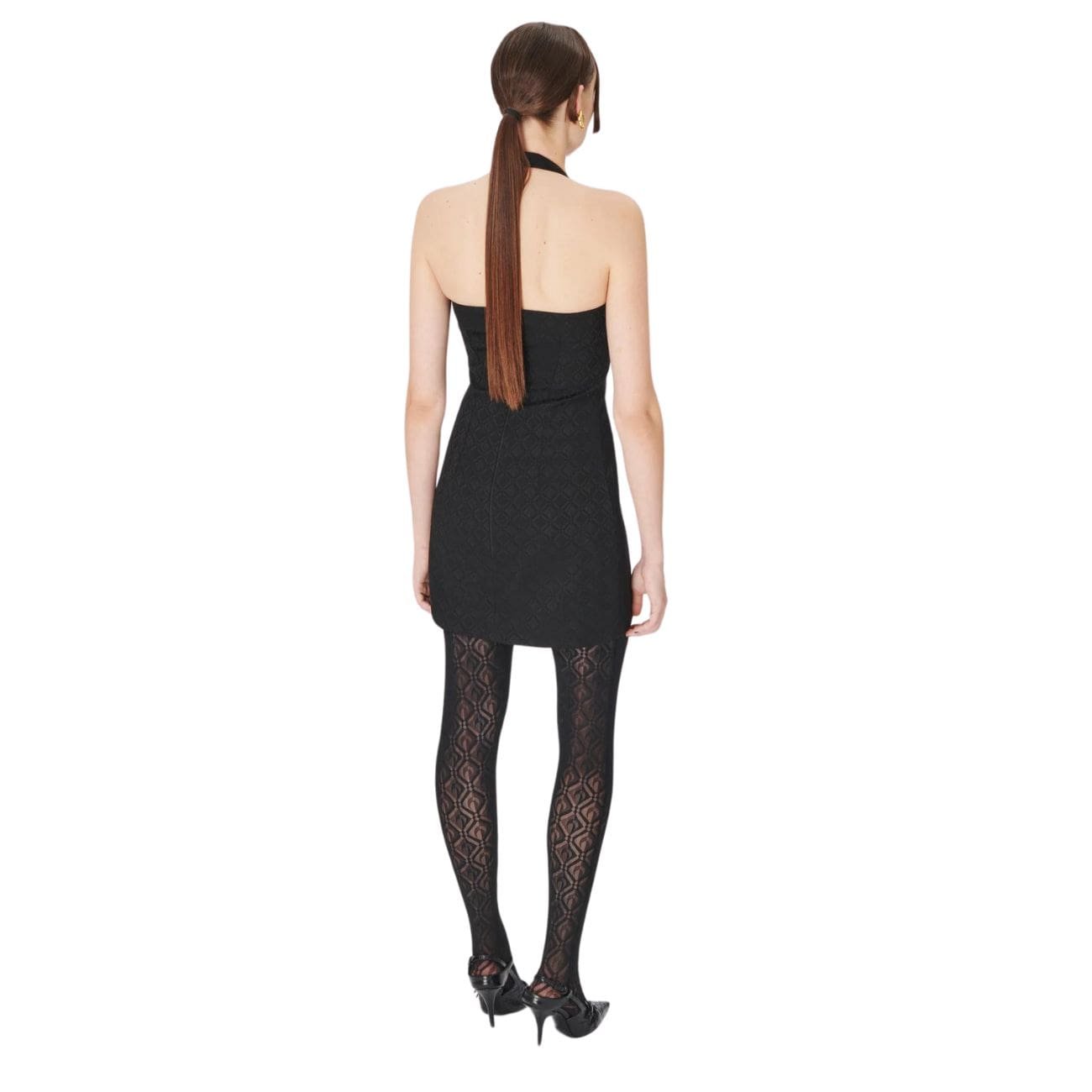 MARINE SERRE MOON DIAMANT JACQUARD STRAP DRESS