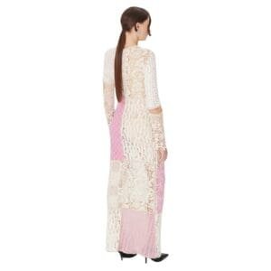 MARINE SERRE REGENERATED CROCHET MAXI DRESS