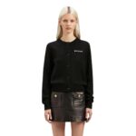 PALM ANGELS CLASSIC LOGO FITTED CARDIGAN