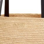 LOEWE XL PUZZLE FOLD TOTE BAG IN RAFFIA