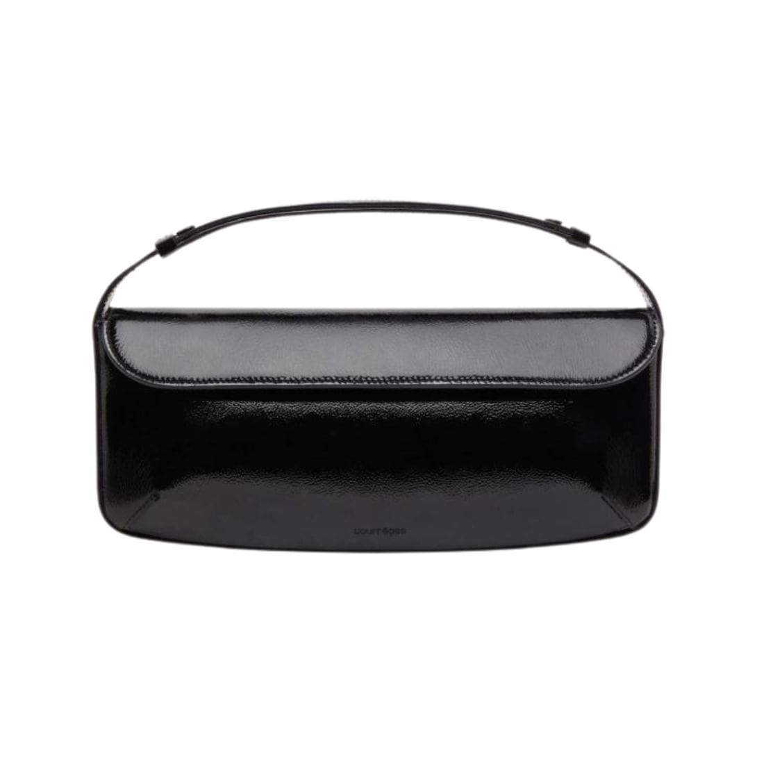 COURREGES SLEEK NAPLAK LEATHER BAGUETTE BAG