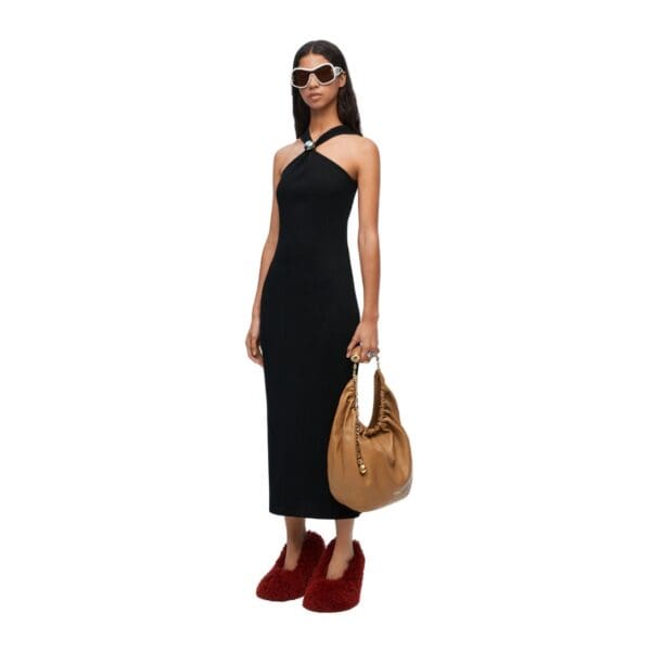 LOEWE ANAGRAM PEBBLE DRESS IN COTTON