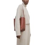 THE ROW MEDIUM NS SHOULDER BAG IN LEATHER