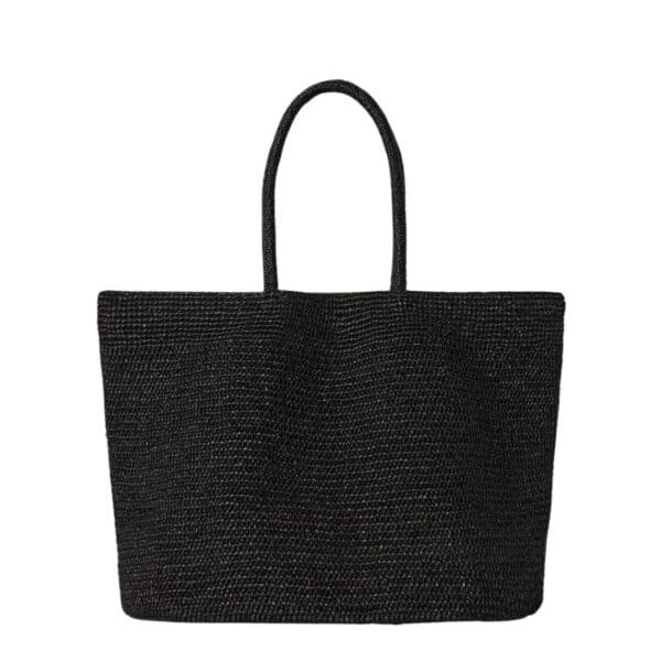 THE ROW OREGON BAG IN RAFFIA