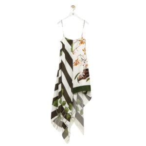 LOEWE ASYMMETRIC DRESS IN SILK