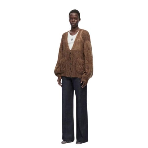 LOEWE ANAGRAM MOHAIR CARDIGAN
