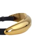 ALAIA BUMPER JEWEL BELT IN BRASS AND LEATHER