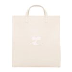 COURREGES HERITAGE LEATHER TOTE BAG