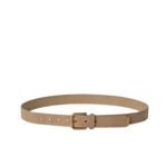 BRUNELLO CUCINELLI REVERSED LEATHER BELT WITH SQUARE BUCKLE AND TIP