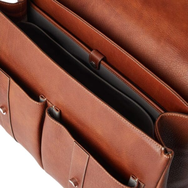 BRUNELLO CUCINELLI GRAINED CALFSKIN BRIEFCASE