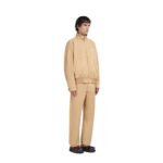 MARNI BEIGE ORGANIC GABARDINE OVERSIZED BOMBER