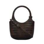 COURREGES HOLY CROCO STAMPED BAG