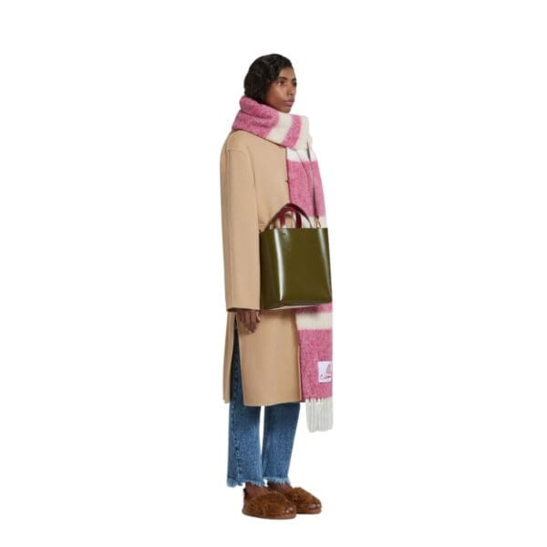 MARNI BEIGE WOOL COAT WITH WAIST BELT