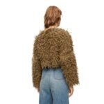 LOEWE MOHAIR AND WOOL CROPPED CARDIGAN