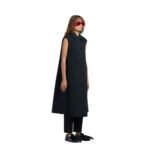 MARNI BLACK BONDED COTTON COCOON DRESS