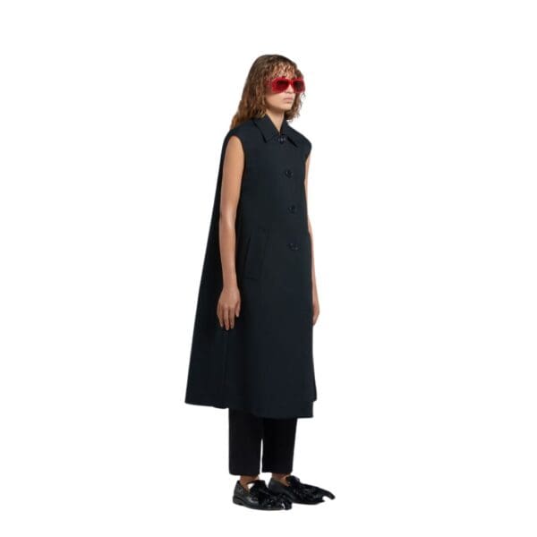 MARNI BLACK BONDED COTTON COCOON DRESS