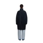 MARNI BLACK GATHERED TAFFETA PARKA