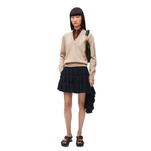 LOEWE TROMPE LOEIL SWEATER IN WOOL AND SILK