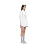 MARNI WHITE NAPPA LEATHER OVERSIZED BLAZER