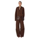 SAKS POTTS GREY PANTS — CHESTNUT