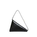 MARNI BLACK LEATHER PRISMA TRIANGLE BAG