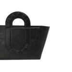 MARNI BLACK LEATHER SWEEDY MEDIUM TOTE BAG