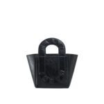 MARNI BLACK LEATHER SWEEDY SMALL TOTE BAG