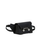 MARNI BLACK LEATHER TRUNKAROO CROSSBODY BAG