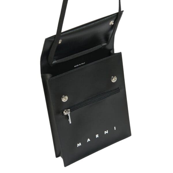 MARNI BLACK POUCH WITH SHOELACE STRAP