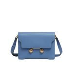 MARNI BLUE LEATHER TRUNKAROO MEDIUM SHOULDER BAG