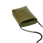 MARNI GREEN CROSSBODY BAG WITH SHOELACE STRAP