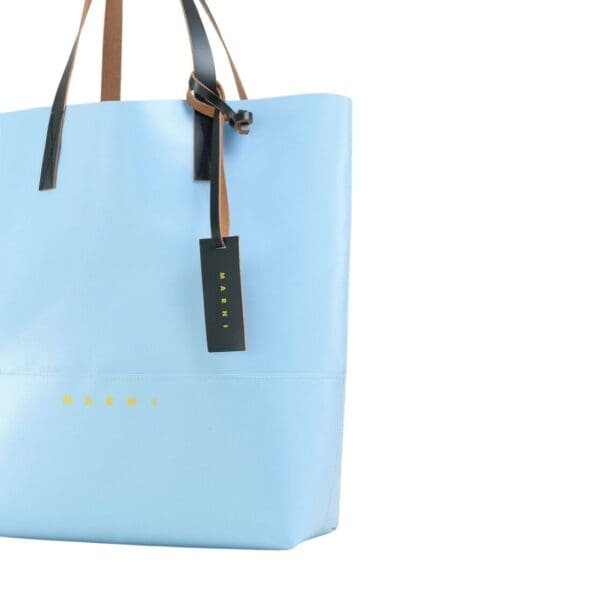 MARNI LIGHT BLUE OPEN SHOPPER WITH MARNI TAG