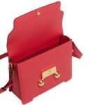 MARNI RED LEATHER TRUNKAROO MEDIUM SHOULDER BAG