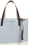 MARNI SILVER AND BEIGE TRIBECA SHOPPING BAG