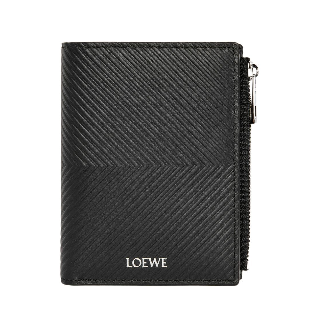 LOEWE SLIM COMPACT WALLET IN CLASSIC TEXTURED CALFSKIN
