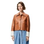 LOEWE JACKET WITH LAPELS IN LAMB NAPPA