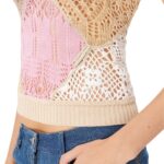 MARINE SERRE REGENERATED CROCHET SLEEVELESS PULLOVER