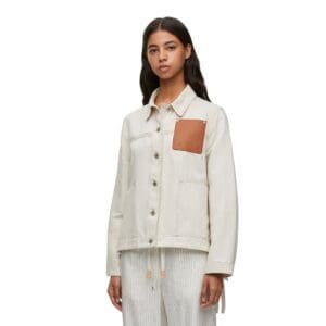 LOEWE WORKWEAR JACKET IN COTTON AND LINEN