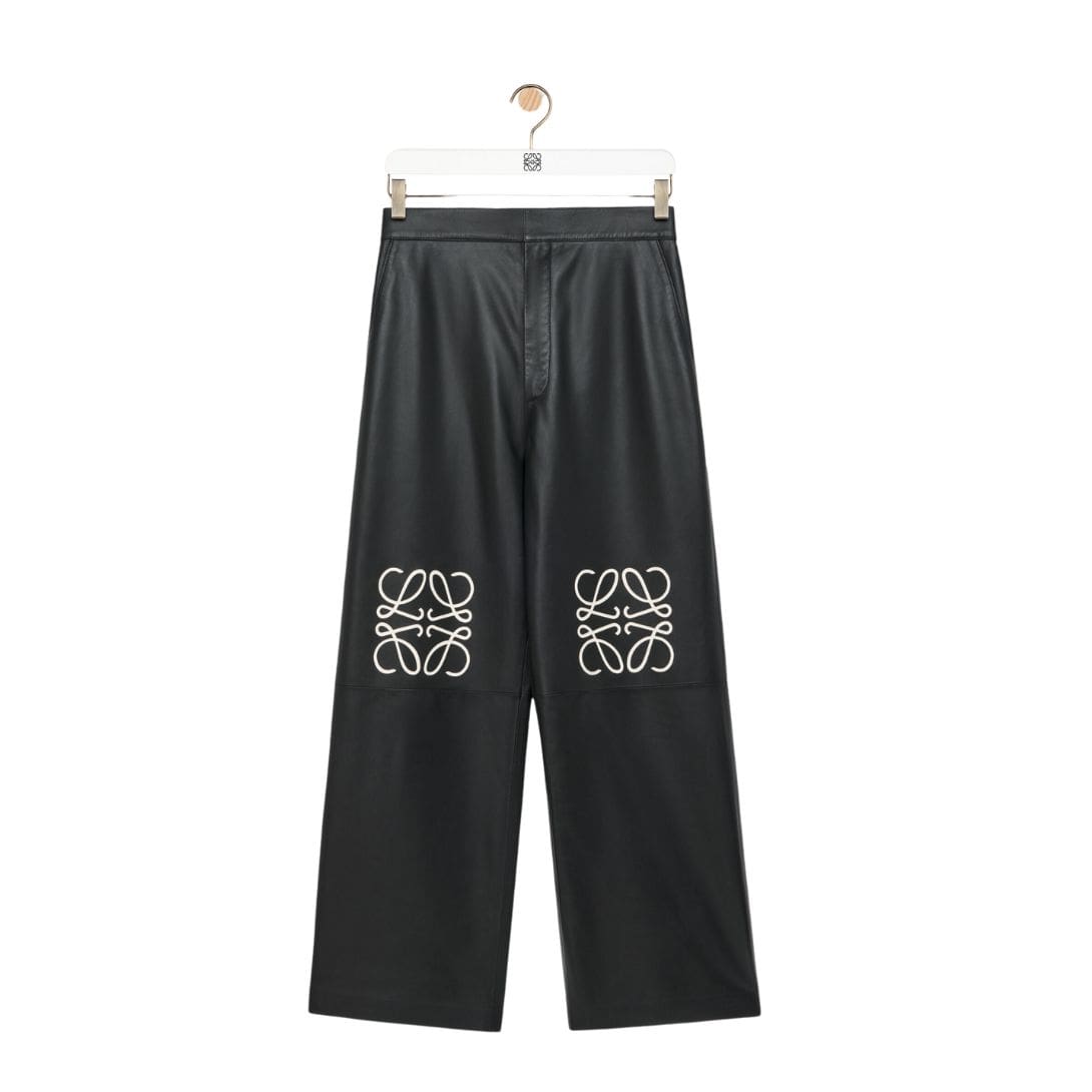 LOEWE ANAGRAM BAGGY TROUSERS IN NAPPA LAMBSKIN