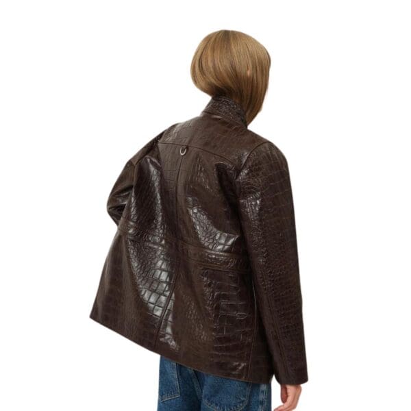 SAKS POTTS BABA JACKET BROWN CROCO