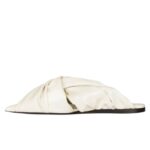 GIVENCHY TWIST FLAT MULES IN LAMINATED LEATHER