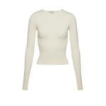 MAGDA BUTRYM SCULPTED RIB KNIT TOP IN CREAM